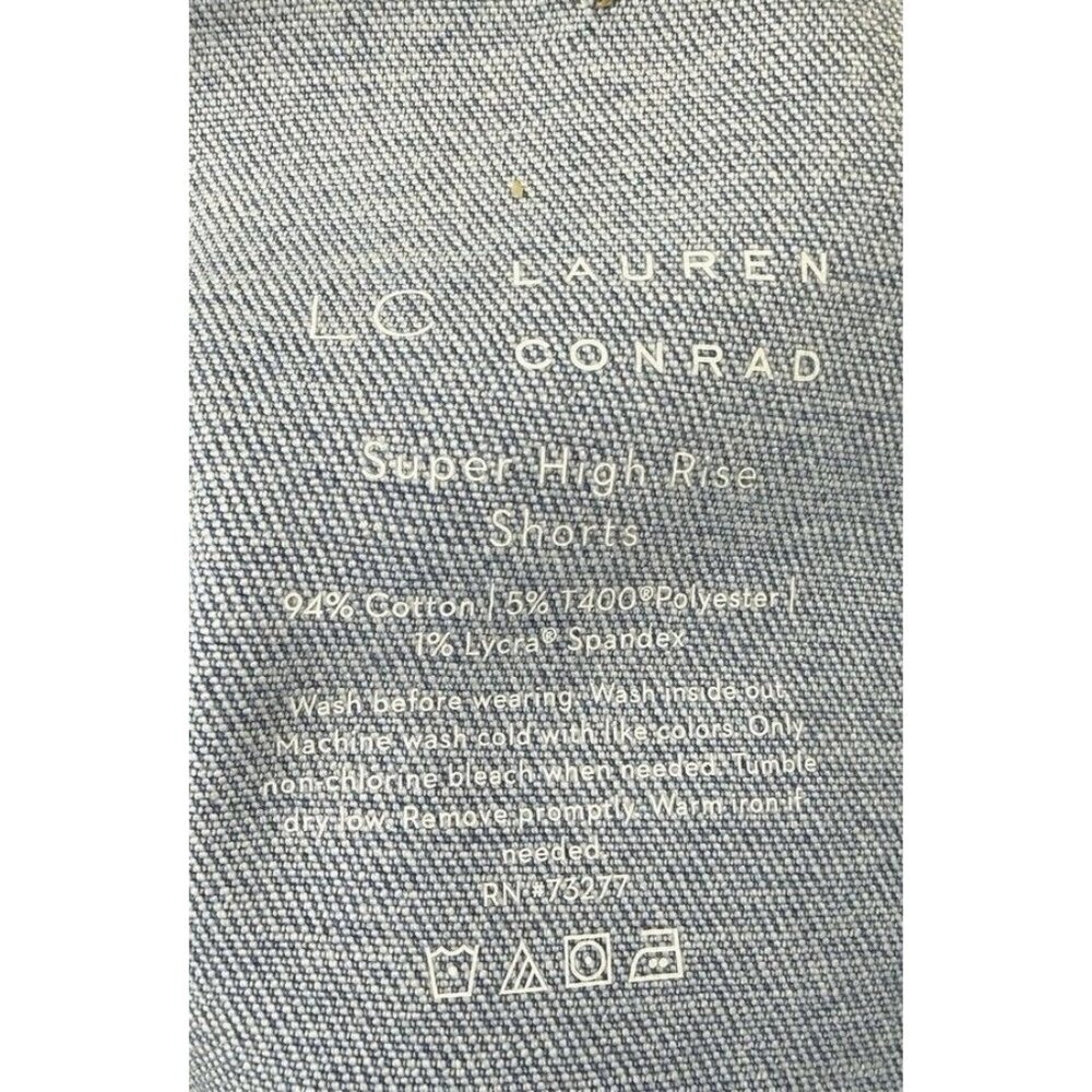 LC Lauren Conrad Womens Light Super High Rise Patch Pocket Jean Shorts Sz 8 New - Picture 5 of 7